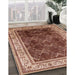 Machine Washable Industrial Modern Saffron Red Rug in a Family Room, wshurb879