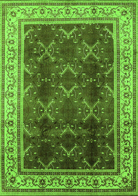 Oriental Green Traditional Rug, urb879grn