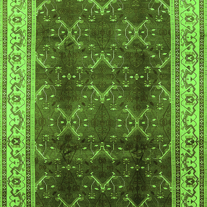 Oriental Green Traditional Rug, urb879grn