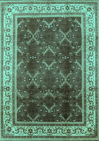 Oriental Turquoise Traditional Rug, urb879turq