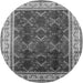 Round Oriental Gray Traditional Rug, urb879gry