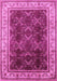 Machine Washable Oriental Pink Traditional Rug, wshurb879pnk