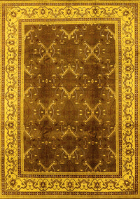 Oriental Yellow Traditional Rug, urb879yw