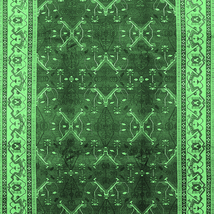 Oriental Emerald Green Traditional Rug, urb879emgrn