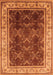 Machine Washable Oriental Orange Traditional Area Rugs, wshurb879org