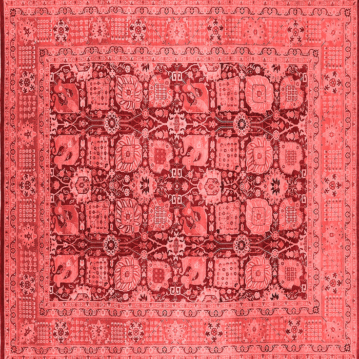 Machine Washable Oriental Red Traditional Rug, wshurb880red