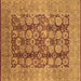 Square Machine Washable Oriental Brown Traditional Rug, wshurb880brn