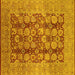 Square Oriental Yellow Traditional Rug, urb880yw