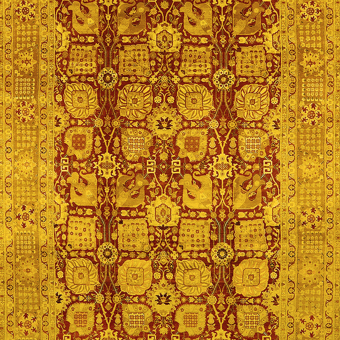 Oriental Yellow Traditional Rug, urb880yw