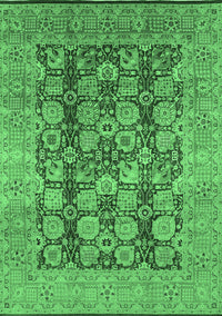 Oriental Emerald Green Traditional Rug, urb880emgrn