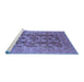 Sideview of Machine Washable Oriental Blue Traditional Rug, wshurb880blu