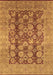 Machine Washable Oriental Brown Traditional Rug, wshurb880brn