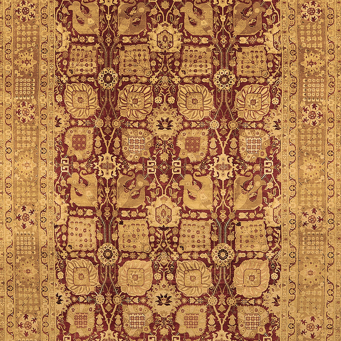 Machine Washable Oriental Brown Traditional Rug, wshurb880brn