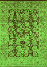 Oriental Green Traditional Rug, urb880grn