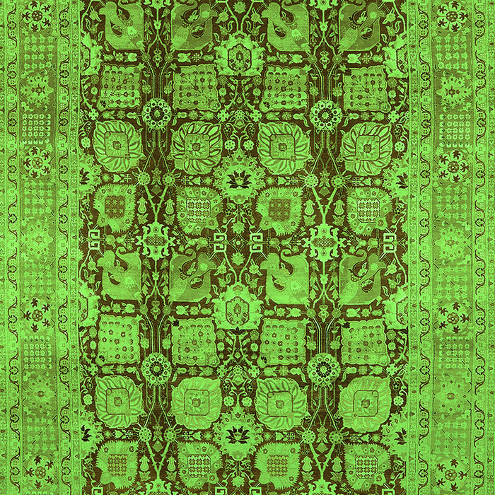 Oriental Green Traditional Rug, urb880grn