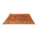 Sideview of Machine Washable Oriental Orange Traditional Area Rugs, wshurb880org