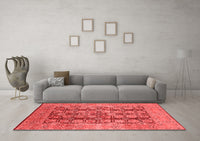 Machine Washable Oriental Red Traditional Rug, wshurb880red