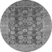 Round Oriental Gray Traditional Rug, urb880gry