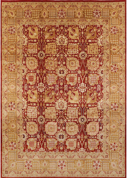 Mid-Century Modern Orange Oriental Rug, urb880