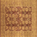 Square Oriental Brown Traditional Rug, urb880brn