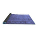 Sideview of Oriental Blue Traditional Rug, urb881blu