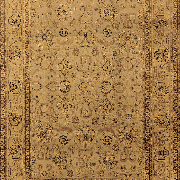 Machine Washable Oriental Brown Traditional Rug, wshurb881brn
