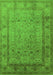 Oriental Green Traditional Rug, urb881grn