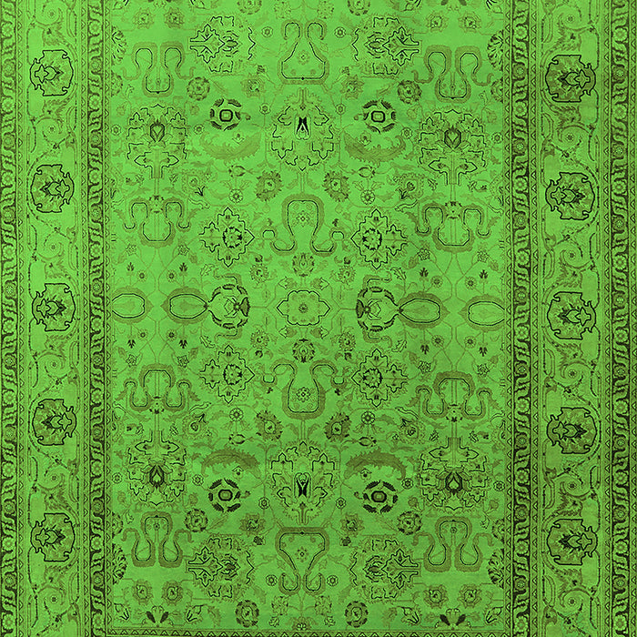 Oriental Green Traditional Rug, urb881grn