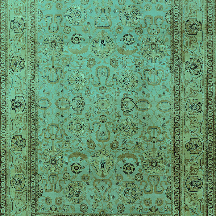 Machine Washable Oriental Turquoise Traditional Area Rugs, wshurb881turq