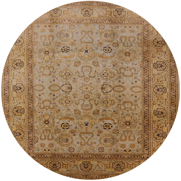 Round Machine Washable Industrial Modern Peru Brown Rug, wshurb881