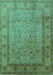 Oriental Turquoise Traditional Rug, urb881turq