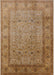 Mid-Century Modern Brown Oriental Rug, urb881