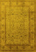 Oriental Yellow Traditional Rug, urb881yw