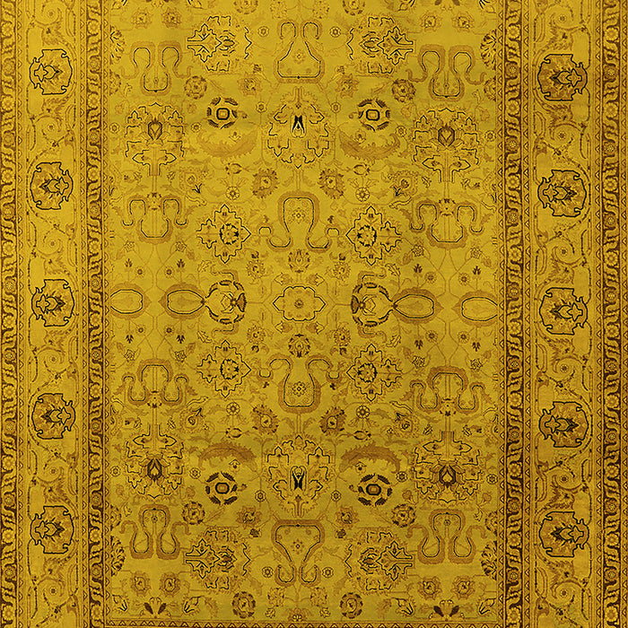 Oriental Yellow Traditional Rug, urb881yw