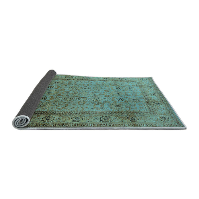 Sideview of Oriental Light Blue Traditional Rug, urb881lblu