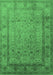 Oriental Emerald Green Traditional Rug, urb881emgrn