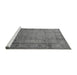 Sideview of Machine Washable Oriental Gray Traditional Rug, wshurb881gry