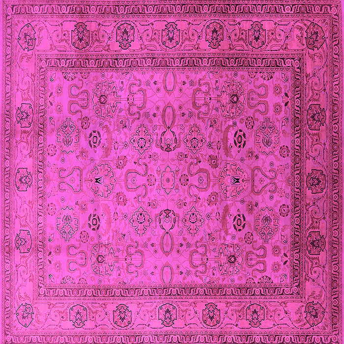 Square Oriental Pink Traditional Rug, urb881pnk