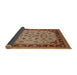 Sideview of Mid-Century Modern Mahogany Brown Oriental Rug, urb882