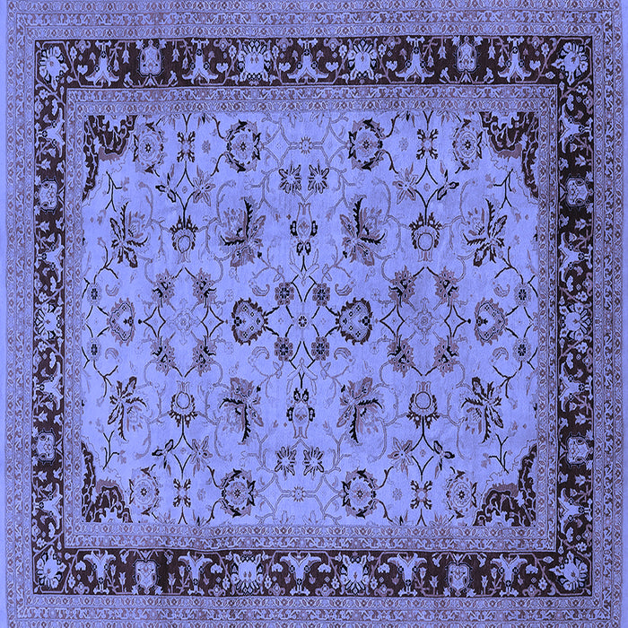 Square Oriental Blue Traditional Rug, urb882blu