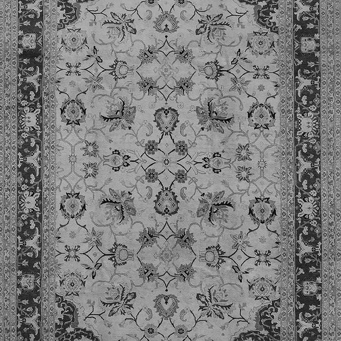Machine Washable Oriental Gray Traditional Rug, wshurb882gry