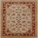 Square Mid-Century Modern Mahogany Brown Oriental Rug, urb882
