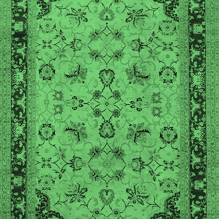 Oriental Emerald Green Traditional Rug, urb882emgrn