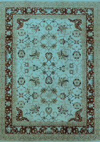 Oriental Light Blue Traditional Rug, urb882lblu