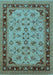 Oriental Light Blue Traditional Rug, urb882lblu