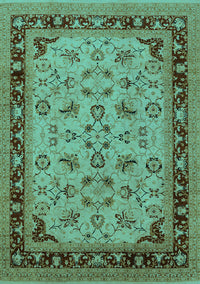 Oriental Turquoise Traditional Rug, urb882turq