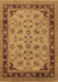 Machine Washable Oriental Brown Traditional Rug, wshurb882brn