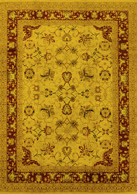 Oriental Yellow Traditional Rug, urb882yw