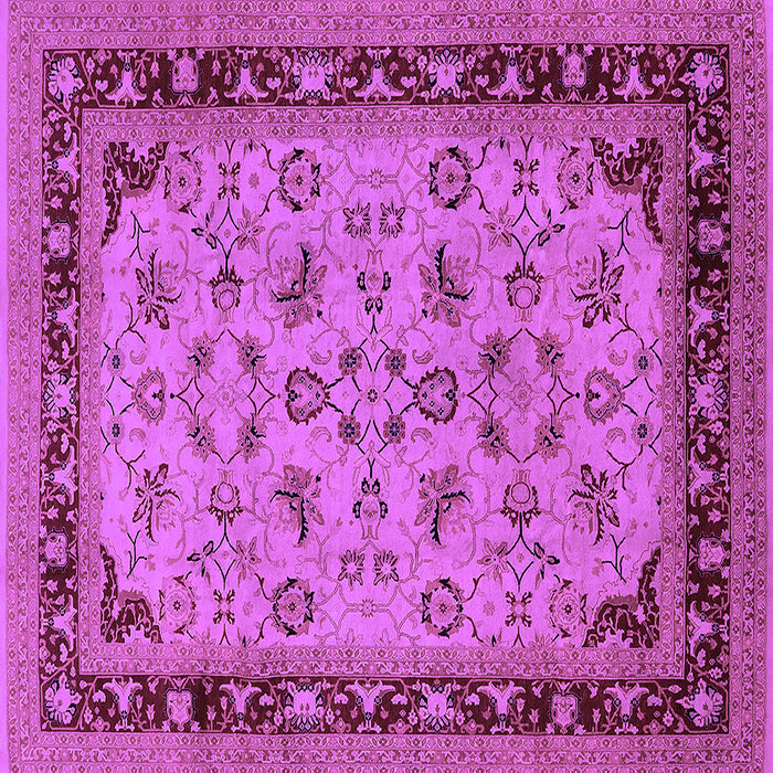 Square Oriental Purple Traditional Rug, urb882pur