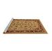 Sideview of Machine Washable Oriental Brown Traditional Rug, wshurb882brn